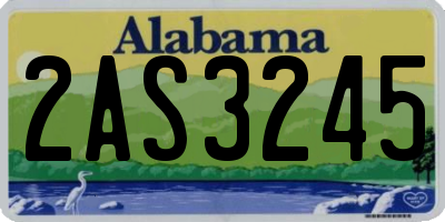 AL license plate 2AS3245