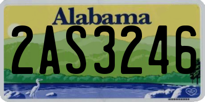 AL license plate 2AS3246