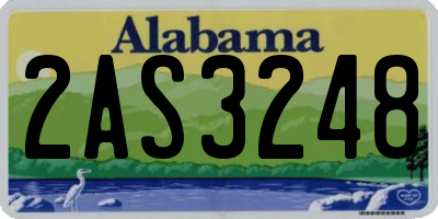 AL license plate 2AS3248