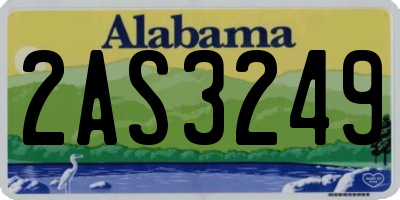 AL license plate 2AS3249