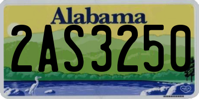 AL license plate 2AS3250