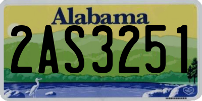 AL license plate 2AS3251