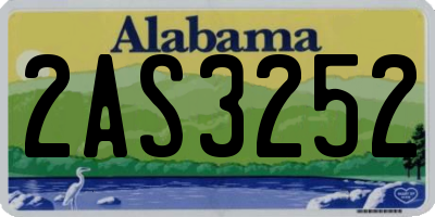 AL license plate 2AS3252