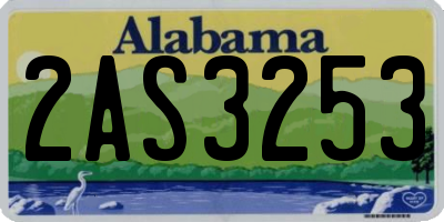 AL license plate 2AS3253