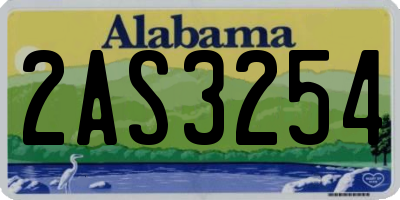 AL license plate 2AS3254