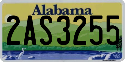 AL license plate 2AS3255