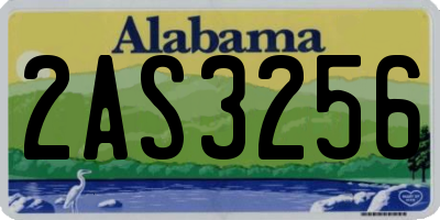 AL license plate 2AS3256