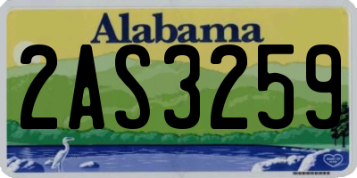AL license plate 2AS3259