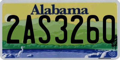AL license plate 2AS3260
