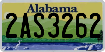 AL license plate 2AS3262