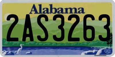 AL license plate 2AS3263