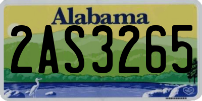 AL license plate 2AS3265