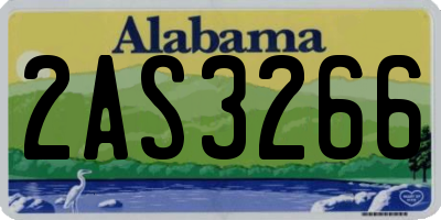 AL license plate 2AS3266
