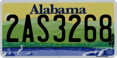 AL license plate 2AS3268