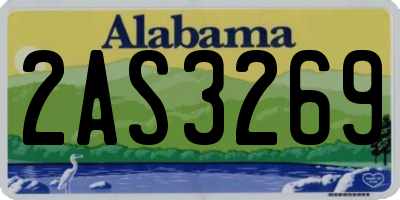AL license plate 2AS3269