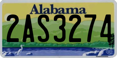 AL license plate 2AS3274