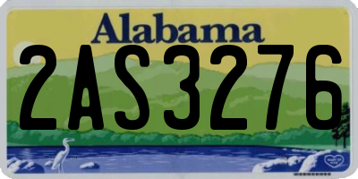 AL license plate 2AS3276