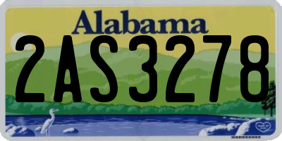 AL license plate 2AS3278