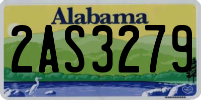 AL license plate 2AS3279