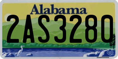 AL license plate 2AS3280