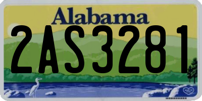 AL license plate 2AS3281