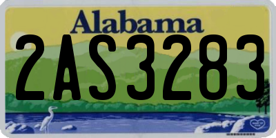 AL license plate 2AS3283