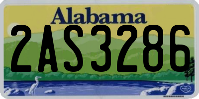 AL license plate 2AS3286