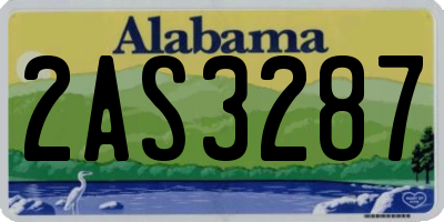 AL license plate 2AS3287