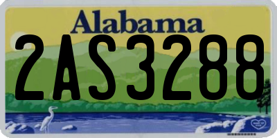 AL license plate 2AS3288
