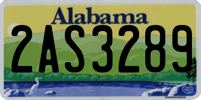 AL license plate 2AS3289