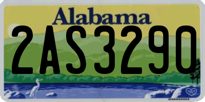 AL license plate 2AS3290