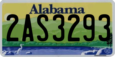 AL license plate 2AS3293