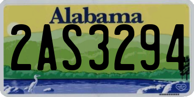 AL license plate 2AS3294