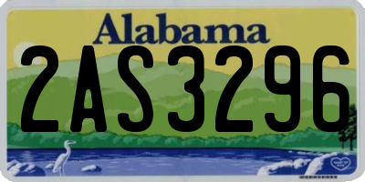 AL license plate 2AS3296
