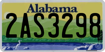 AL license plate 2AS3298