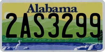 AL license plate 2AS3299
