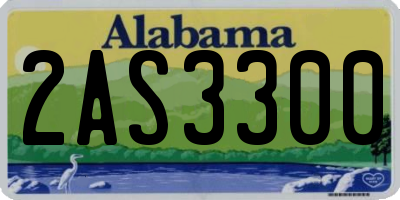 AL license plate 2AS3300