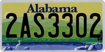 AL license plate 2AS3302