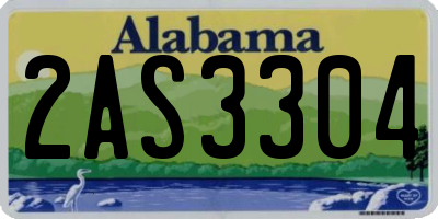 AL license plate 2AS3304