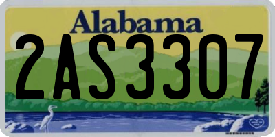 AL license plate 2AS3307