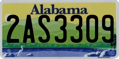 AL license plate 2AS3309