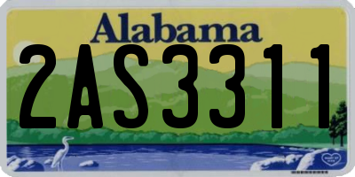 AL license plate 2AS3311