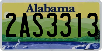 AL license plate 2AS3313