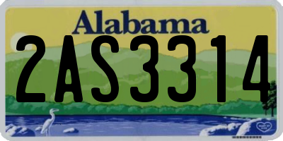 AL license plate 2AS3314