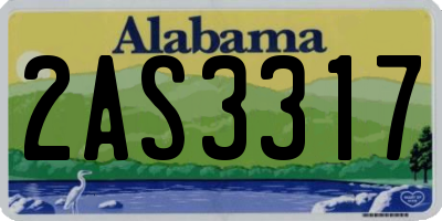 AL license plate 2AS3317