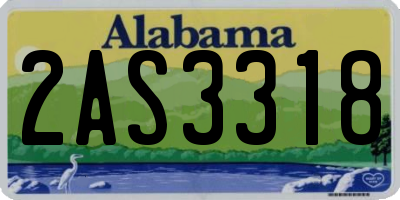 AL license plate 2AS3318
