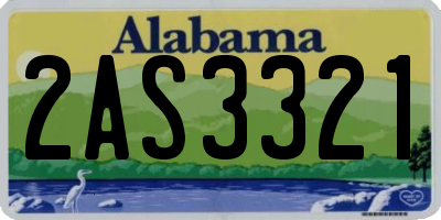 AL license plate 2AS3321