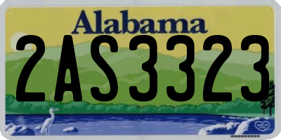 AL license plate 2AS3323