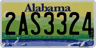 AL license plate 2AS3324