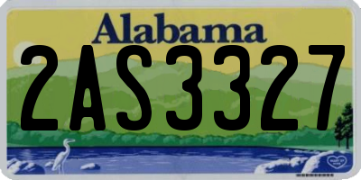 AL license plate 2AS3327